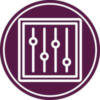 Adjustment Line Circle Icon vector