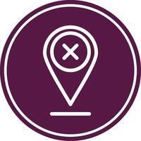 Pin Line Circle Icon vector