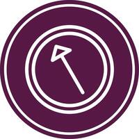 Left Up Line Circle Icon vector