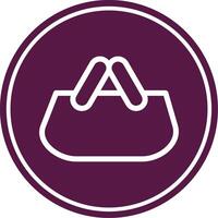 Shopping Basket Line Circle Icon vector