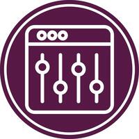 Equalizer Line Circle Icon vector