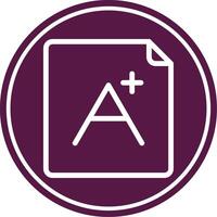 Grade Line Circle Icon vector