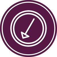 Left Down Line Circle Icon vector