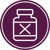 Poison Line Circle Icon vector