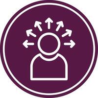 Decision Line Circle Icon vector