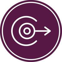 Right Arrow Line Circle Icon vector