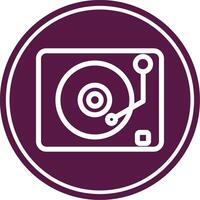 Lp Player Line Circle Icon vector