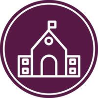 School Line Circle Icon vector