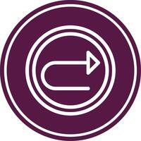 Right Arrow Line Circle Icon vector