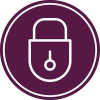 Lock Line Circle Icon vector