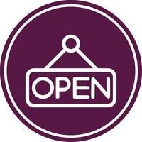 Open Line Circle Icon vector