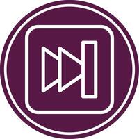 Skip Button Line Circle Icon vector