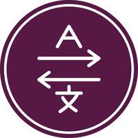 Translation Line Circle Icon vector