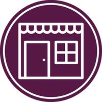 Shop Line Circle Icon vector
