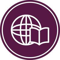 Distance Book Line Circle Icon vector