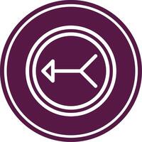 Merge Line Circle Icon vector