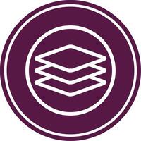 Layers Line Circle Icon vector