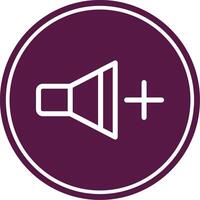 Volume Up Line Circle Icon vector