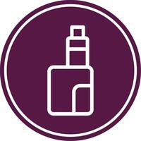 Vape Line Circle Icon vector