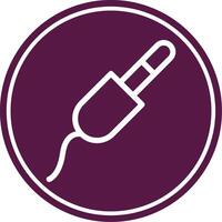 Audio Jack Line Circle Icon vector