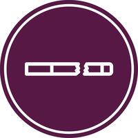 Brocken Cigarette Line Circle Icon vector