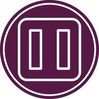 Pause Button Line Circle Icon vector