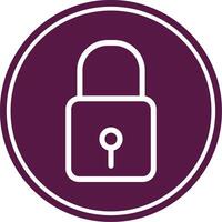 Lock Line Circle Icon vector