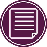 Document Line Circle Icon vector