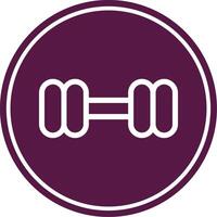 Dumbbell Line Circle Icon vector