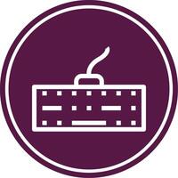 Keyboard Line Circle Icon vector
