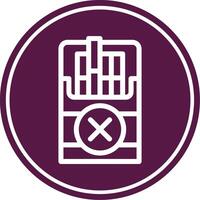 Quit Smoking Line Circle Icon vector