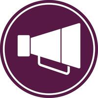 Megaphone Glyph Circle Icon vector