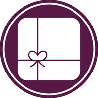 Gift Card Glyph Circle Icon vector
