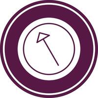Left Up Glyph Circle Icon vector