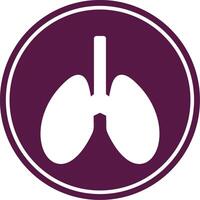 Lungs Glyph Circle Icon vector