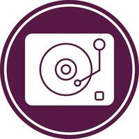 Lp Player Glyph Circle Icon vector