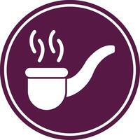 Pipe Glyph Circle Icon vector