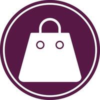 Bag Glyph Circle Icon vector