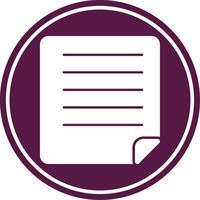 Document Glyph Circle Icon vector