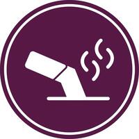 Cigarette Butt Glyph Circle Icon vector
