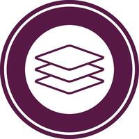 Layers Glyph Circle Icon vector