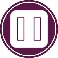 Pause Button Glyph Circle Icon vector