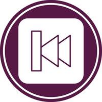 Previous Glyph Circle Icon vector