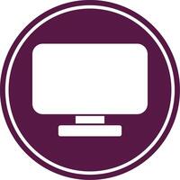 Lcd Glyph Circle Icon vector