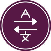 Translation Glyph Circle Icon vector