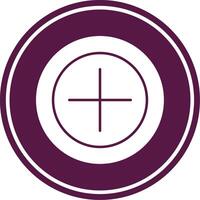 Add Glyph Circle Icon vector