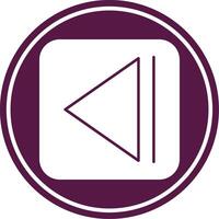 Rewind Glyph Circle Icon vector