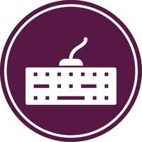 Keyboard Glyph Circle Icon vector