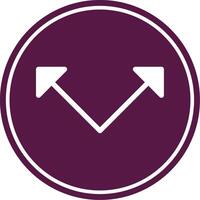 Left Chevron Glyph Circle Icon vector