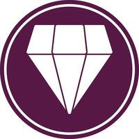 Diamond Glyph Circle Icon vector